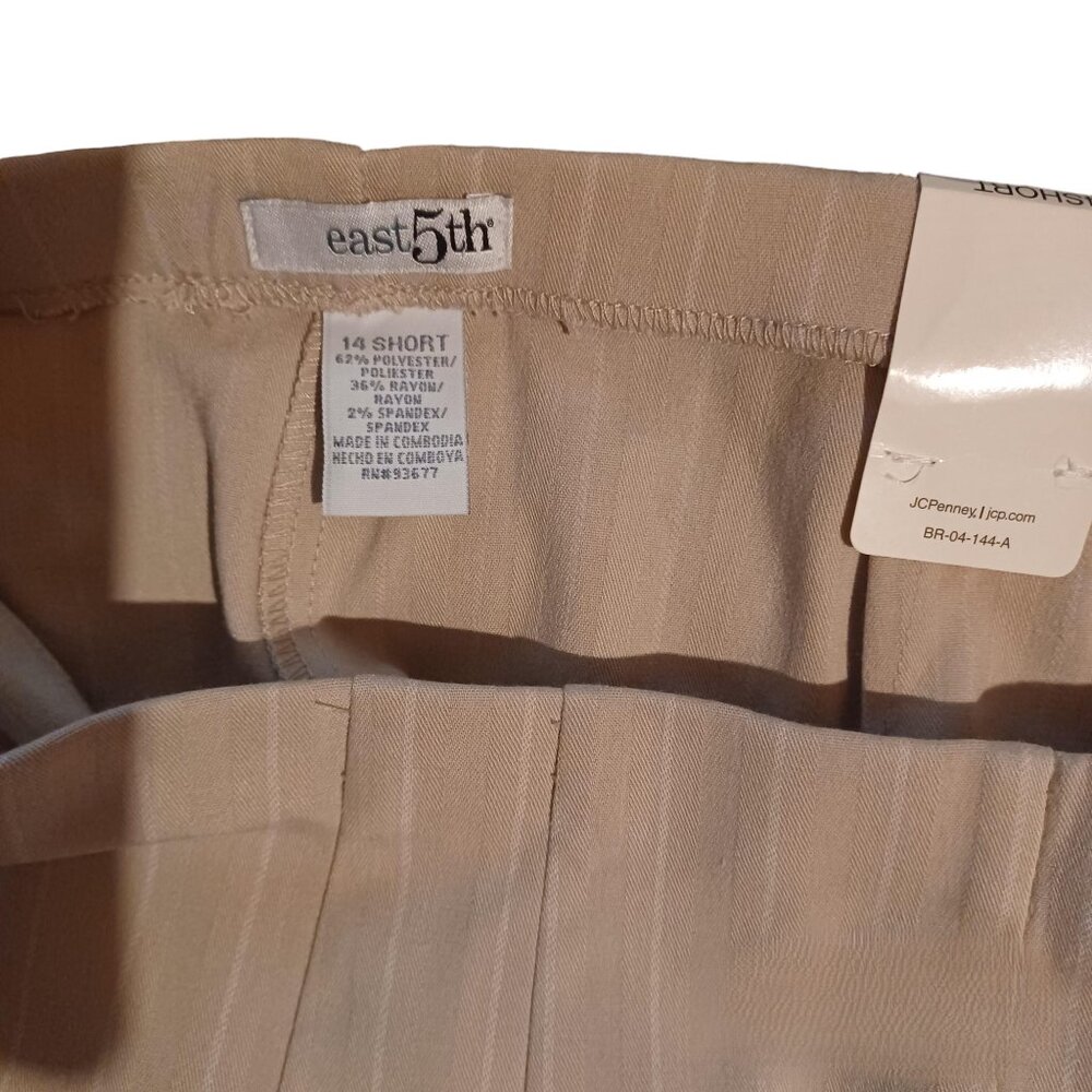 East 5th Khaki Pinstriped Dress Pants NWT - Picture 3 of 4